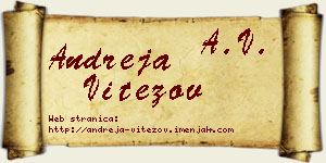 Andreja Vitezov vizit kartica